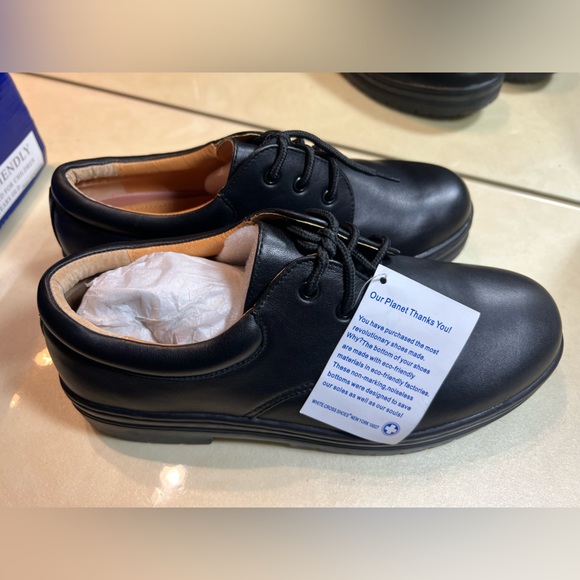 White Cross Official Eco-Friendly Comfort Work School Shoes Men’s 8 Black NEW - Picture 8 of 11